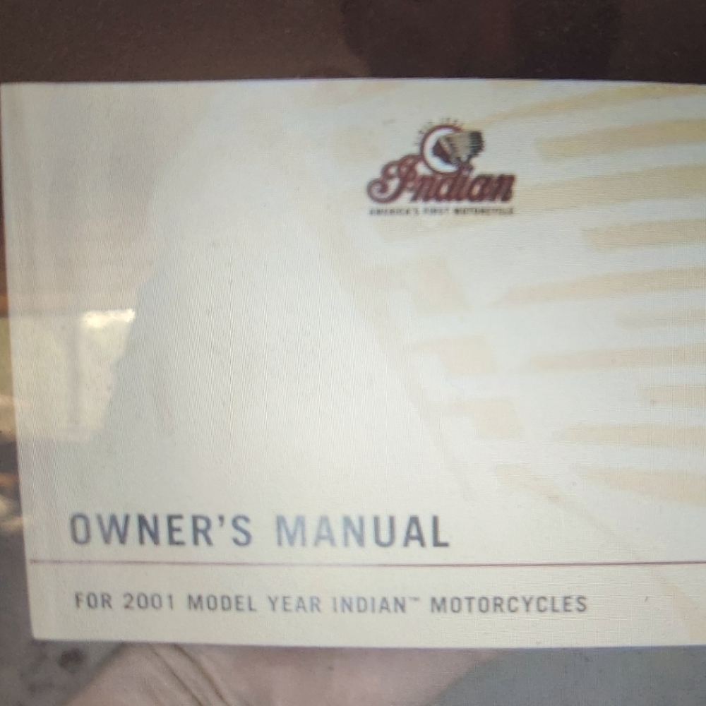 New Sealed 2001 Indian Owner's Manual